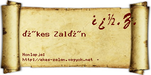 Ékes Zalán névjegykártya